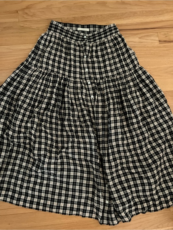 Doen Dresses & Skirts - Doen Marceline Black and White Plaid Maxi Skirt